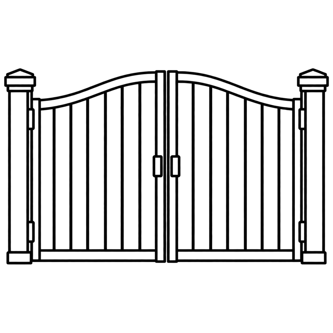 Line illustration of double metal gates